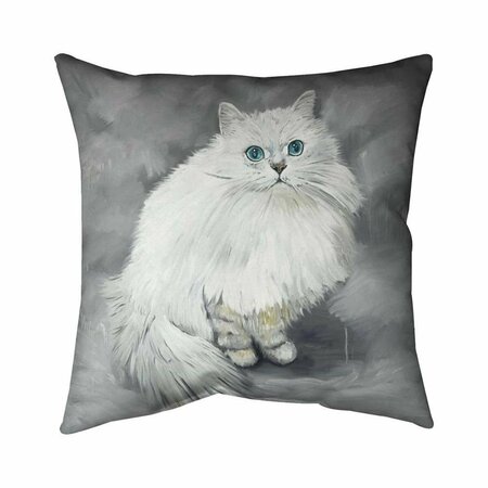 BEGIN HOME DECOR 20 x 20 in. Chinchilla Persian Cat-Double Sided Print Indoor Pillow 5541-2020-AN498